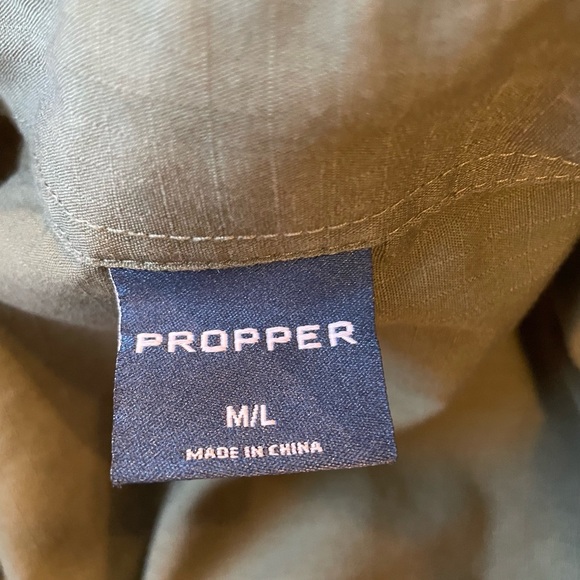 Propper Tactical Shirt Men’s M/L Army Green Long Sleeve Button Up Military Zip - Picture 3 of 8